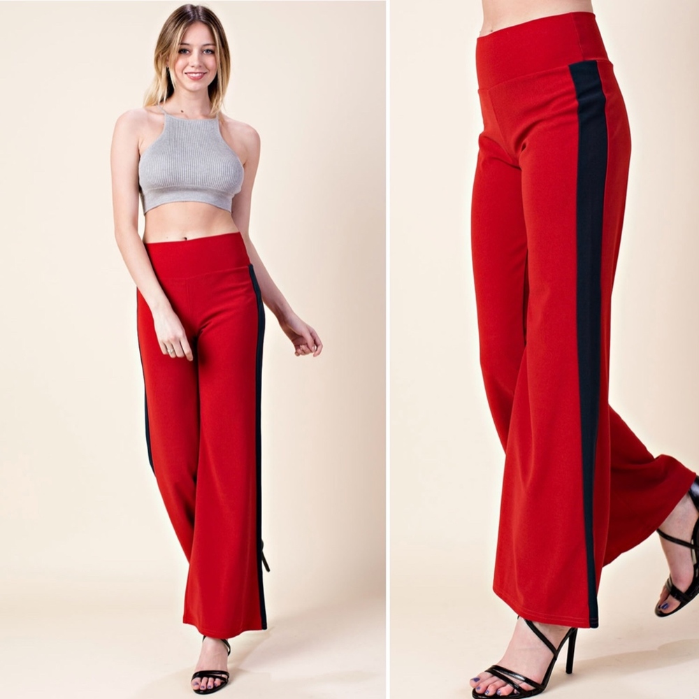 ✅NEW ARRIVAL➡️Wide Leg Color-Block Pants - Picture 6 of 7